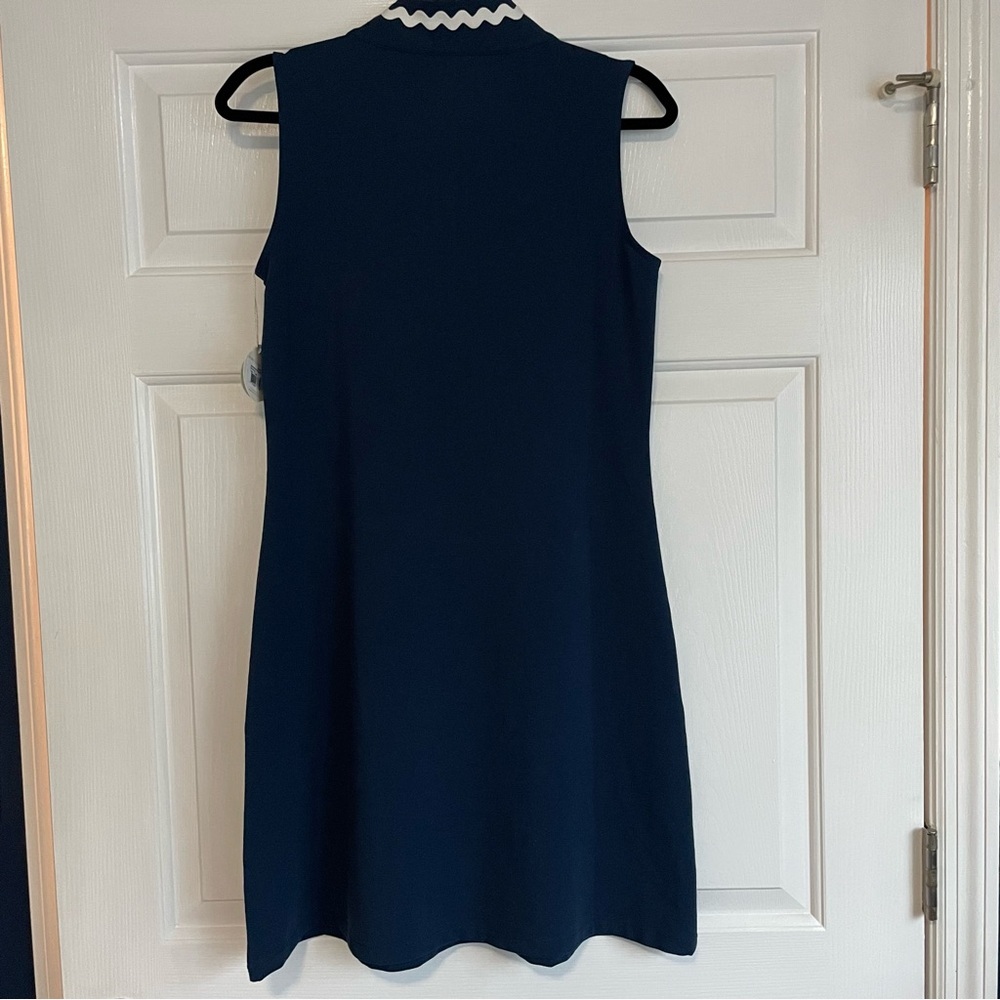 Spartina 449 Serena Half Zip Dress Midnight Blue Ric Rac - Picture 7 of 10